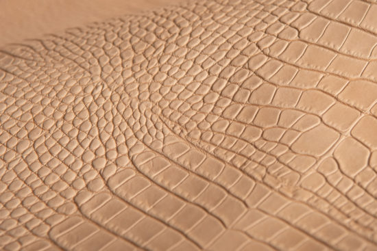 Crocodile veg tan leather