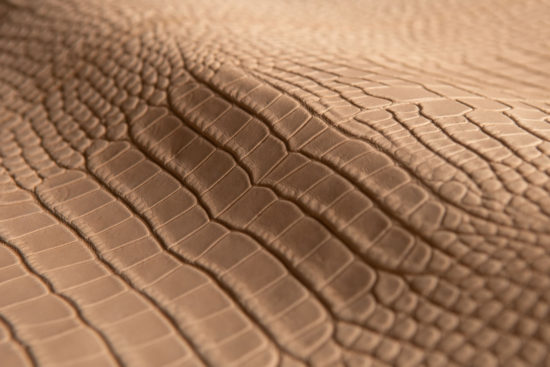 Crocodile veg tan leather